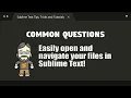 CQ34 Easily open and navigate your files in Sublime Text