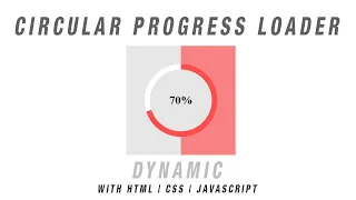 How to create circular progress loading bar using HTML CSS JavaScript