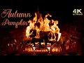 Download Lagu Autumn Pumpkin Crackling Fireplace - 4K Cozy Halloween / Thanksgiving Background - No Music