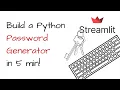 Build a password generator in Python with Streamlit