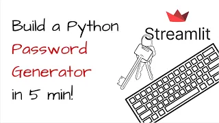 Build a password generator in Python with Streamlit