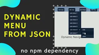 Dynamic Menu from JSON file React js nested sub menus