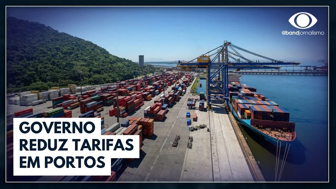 Redução de tarifas nos portos de Santos e do Rio de Janeiro | Jornal da Noite