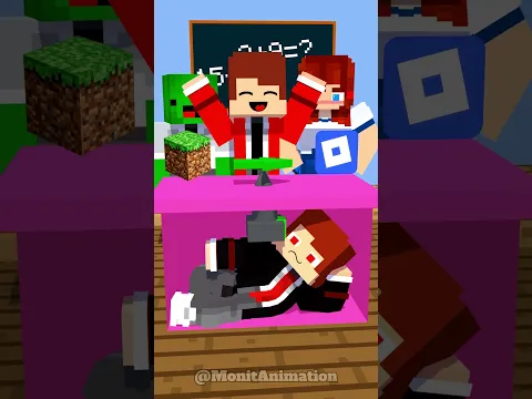 JJ Choose Roblox or Minecraft - MAIZEN Minecraft Animation #shorts
