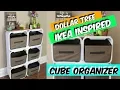 DOLLAR TREE IKEA INSPIRED CUBE ORGANIZER TUTORIAL