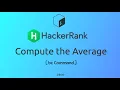 1 Compute the Average bc Command HackerRank Linux Shell