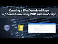 Creating Download Page with Countdown using PHP and JavaScript Tutorial DEMO