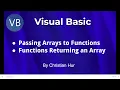 Visual Basic Programming - Passing Arrays to Functions Functions Returning an Array