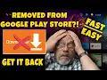 DOWNLOADER APP REMOVED FROM ANDROIDTV - HOW TO GET IT BACK