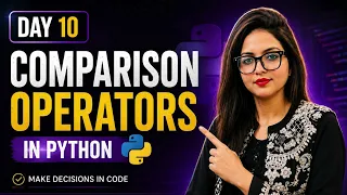 Python Day 10 Comparison Operators in Python Python for Beginners
