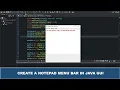 Java GUI Tutorial - Creating A Notepad In Java GUI Using JMenuBar JMenu and JMenuItem Classes