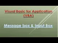 VBA Class 5 Message box Input Box
