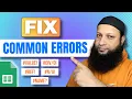 Fix Most Common Google Sheets Errors and How to Fix Them