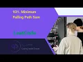 931 Minimum Falling Path Sum Leetcode Recursion to DP solution Explanation and C code