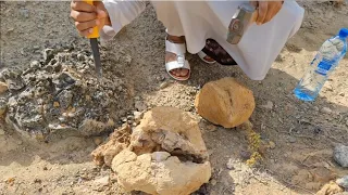 جيولوجيا عندما تجد و ترا مثل هذه الاحجار قد تجد بداخلها كنز لا يقدر بثمن الاحجار الحاظنه للبلورات 