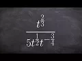 Simplifying a rational expression with rational exponents