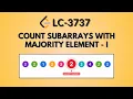 Count Subarrays With Majority Element I - Leetcode 3737 Java Hindi