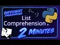 Python List Comprehension in 2 minutes