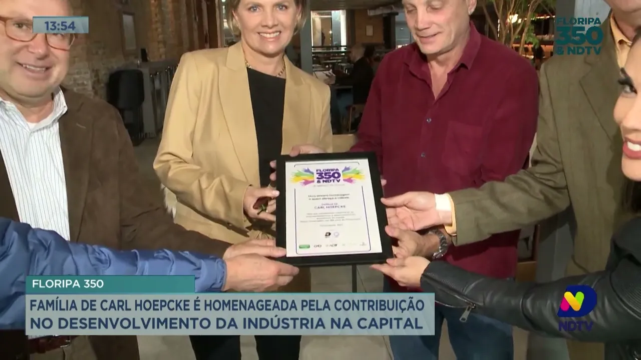 Família de Carl Hoepcke é homenageada pela ajuda no desenvolvimento da indústria em Florianópolis