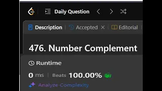 476 Number Complement LeetCode Daily Challenges LogicBytesbyAK JAVA