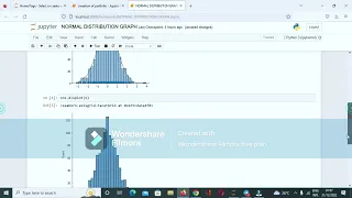 CREATING NORMAL DISTRIBUTION CURVE USING PYTHON JUPYTER SOFTWARE