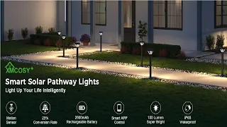 XMCOSY Smart Solar Path Lights Review Motion-Activated Weatherproof 2600mAh Battery Capacity