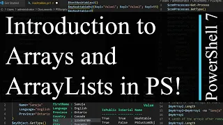PowerShell 7 Tutorial 7 Introduction to Array and ArrayList