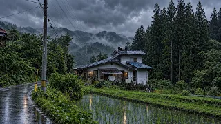 Rainy Countryside Japan 🌧️ | Peaceful Walking Tour for Relaxation & Mindfulness