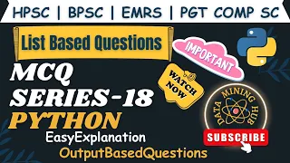 Python mcq MCQ - 18 HPSC PGT Computer Science O Level m3-r3 python for beginners