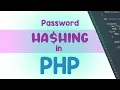 Password hashing in PHP OOP for user signup and login source code Quick programming tutorial
