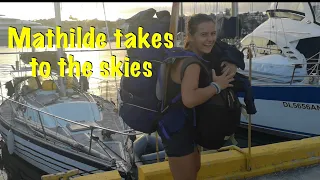 A crew member is leaving