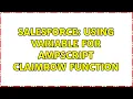 Salesforce Using variable for ampscript Claimrow function 3 Solutions