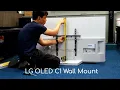 LG OLED C1 Wall Mount Install How to Mount on a Fixed Flat Bracket