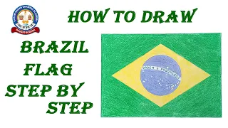 how to draw brazil flag drawing the brazilian flag kusum kanan 