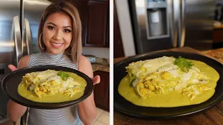 PASTEL AZTECA IN CREAMY POBLANO SAUCE MEXICAN TORTILLA CASSEROLE