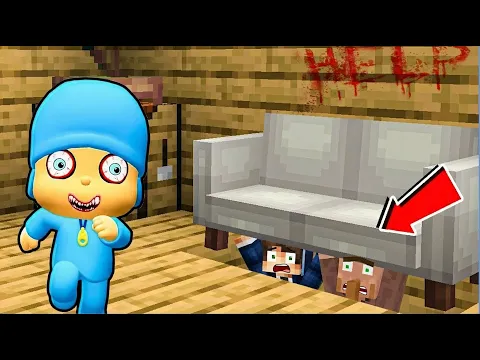 Video Thumbnail: Rage I Kovalski U Panici Se Kriju Ispod Sofe Od Zlog Pocoya U Minecraftu..
