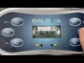 Spa set up How to modes temperature range clock filtration times Balboa TP600 touch pad top side