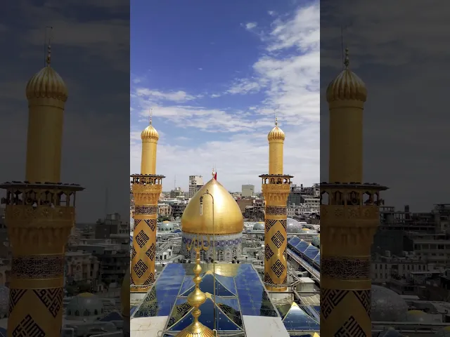 فيديوهات خام جوي (درون) عامودي لحرم ابي الفضل العباس عليه السلام (5) بدون حقوق و بدقة 4k 60p