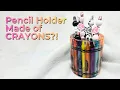 Pencil Holder Made from REAL Crayons Resin Desk Organizer DIY