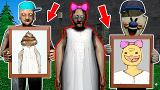 Granny Vs Grandpa Vs Ice Scream درس رسم مضحك رسوم متحركة مدرسة رعب مضحكة ص 43 