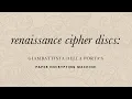 Episode 2 Renaissance Cipher Discs Giambattista della Porta s Paper Encrypting Machine 1591