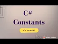 Constants in C C tutorial