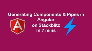 Creating a Component and a Pipe Angular Project on Stackblitz In 7 Mins
