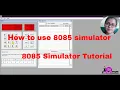 8085 simulator tutorial