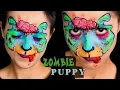 Zombie Dog ONE STROKE Face Paint Tutorial