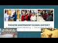 Prosper ISD School Board Meeting December 15 2025