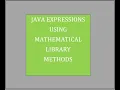 Java Expression Using Mathematical Library Methods