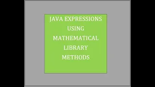 Java Expression Using Mathematical Library Methods