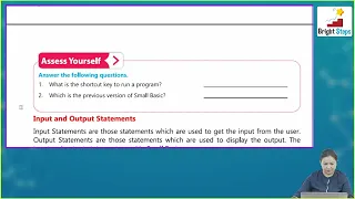 Ch 7 Bright Steps Computer Class 06 Introduction to Small Basic Programing For children