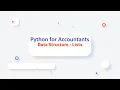 Python for Accountants Part 6 Lists